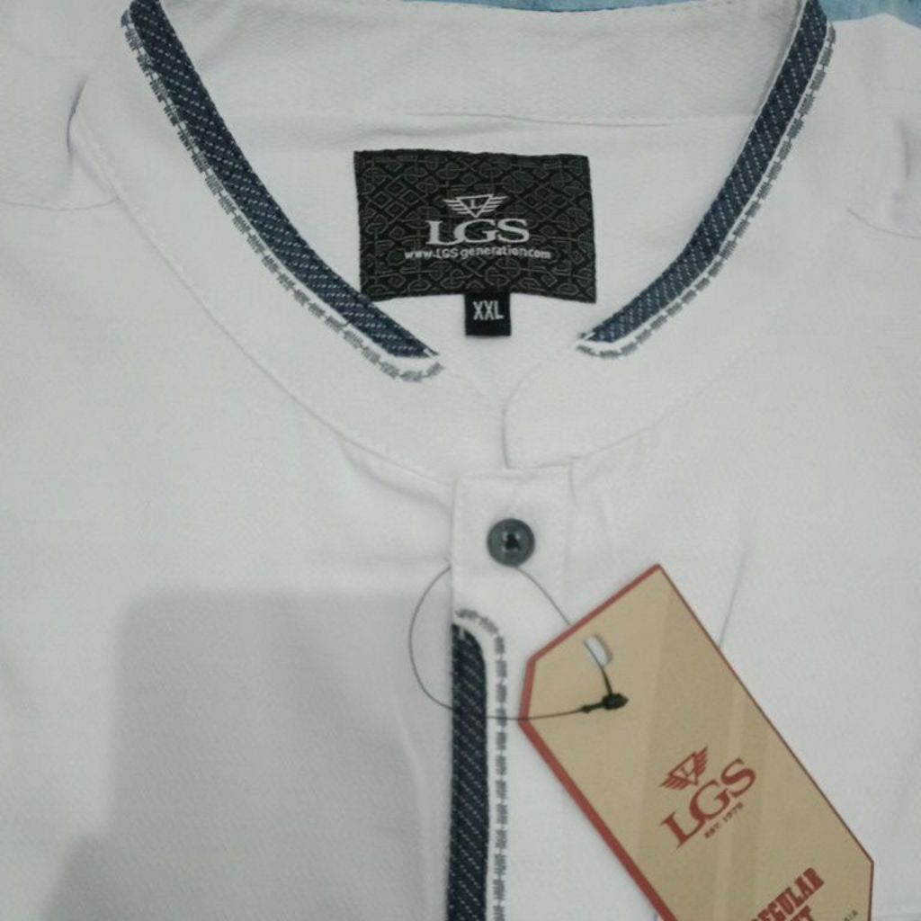 baju Koko dewasa LGS PUTIH lengan pendek