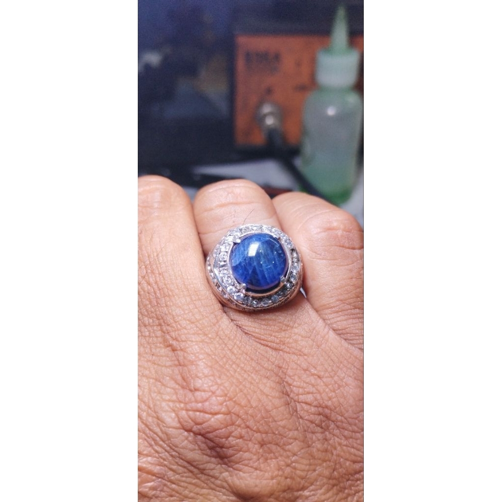 Blue Safir ( sapphire ) Birma, Ring perak