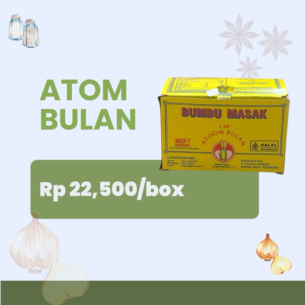 Atom Bulan Bumbu Penyedap Bumbu Masak Atom Gurih