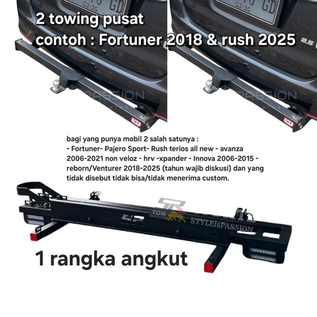 Car TowGarage Anhang Angkut Motor Avanza 2006-2020 All New Rush Terios Xpander Fortuner Innova Pajer
