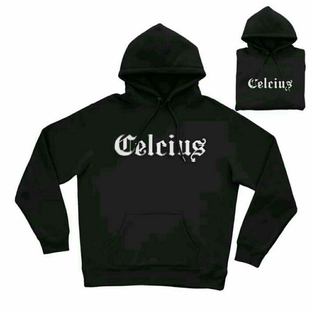 Hoodie Celcius Hitam Sweater Distro Pria Wanita Kekinian