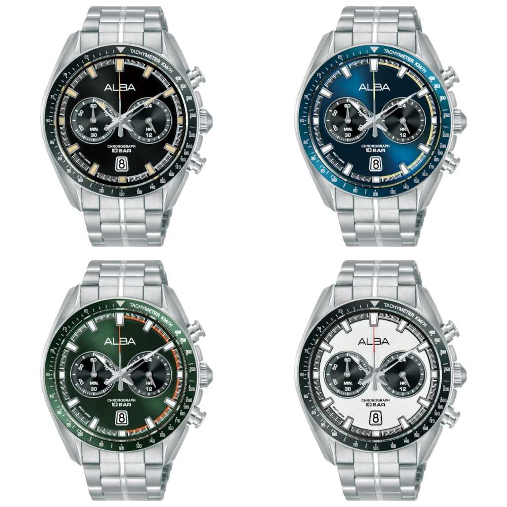 Alba Men Chronograph A4B015 A4B015X1 A4B017 A4B017X1 A4B019 A4B019X1 A4B023 A4B023X1 Jam Tangan Orig
