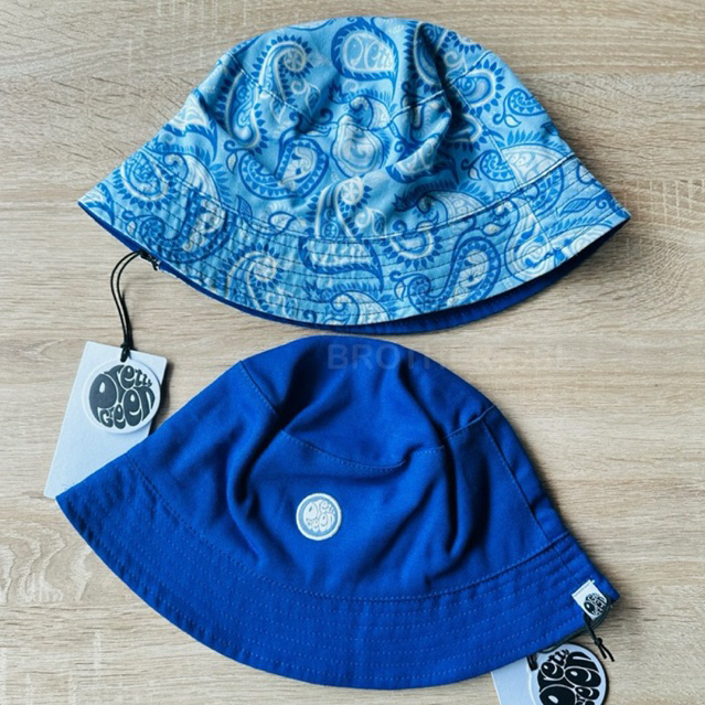 Pretty Green Riversible Bucket Hat Paisley Blue