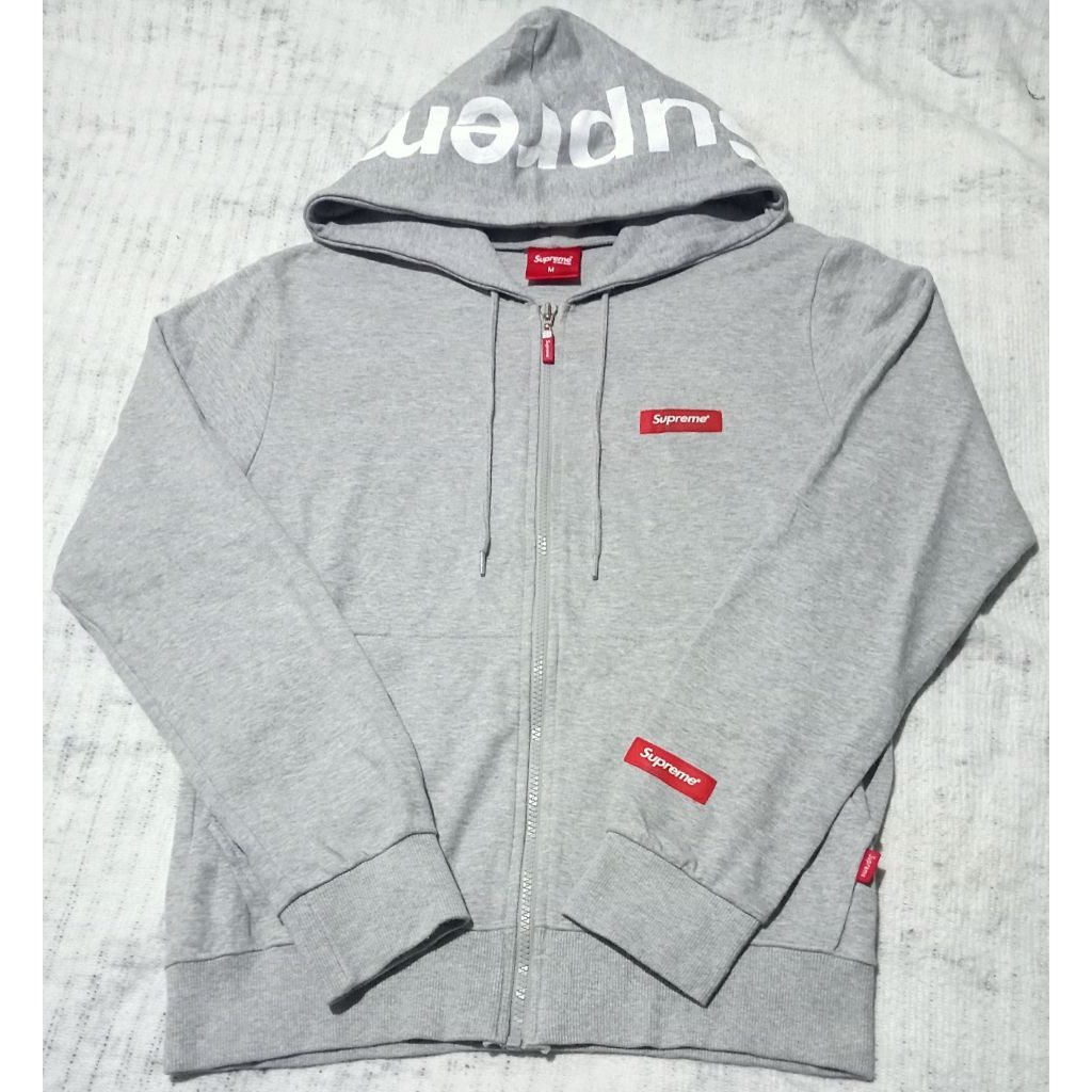 Zipper Hoodie Supreme Grey
