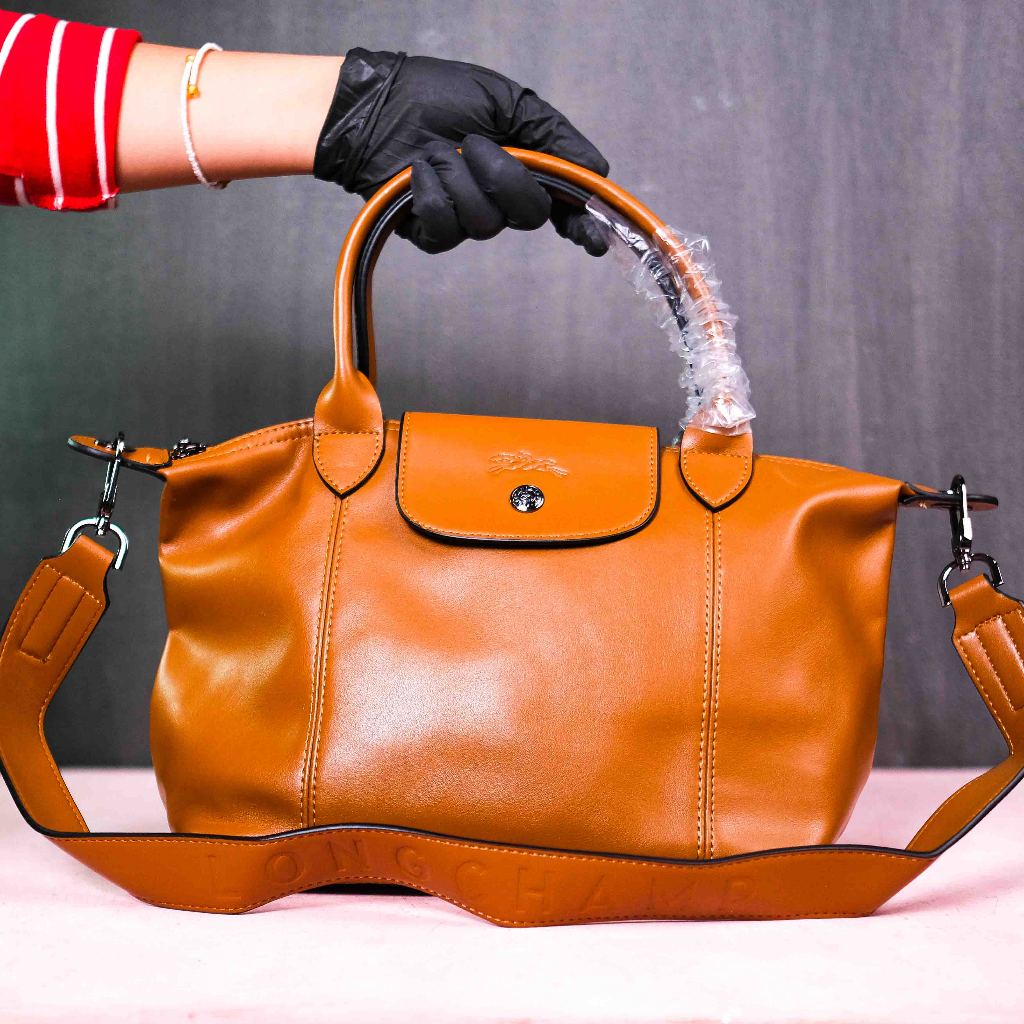 [Bag] Princesshuang28 - LC Le Pliage Cuir Top Handle - Medium - Honey [Ready Stock]