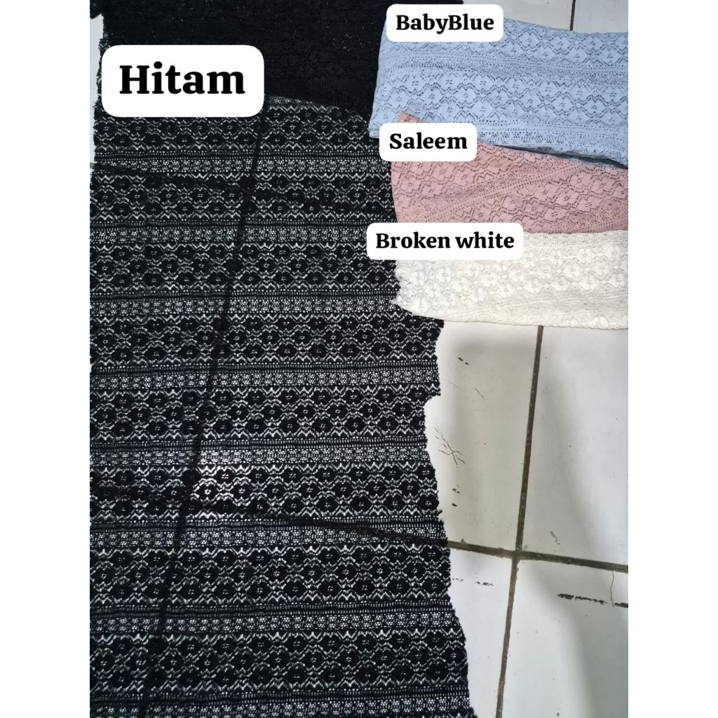 Kain/ Brokat Lace Stretch Shopia bordir New motif Premium meteran