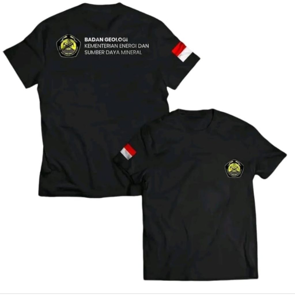 Kaos Distro  Badan Geologi Kementerian Geologi Dan Sumber Daya Mineral  ESDM T-shirt Unisex Pria Wan