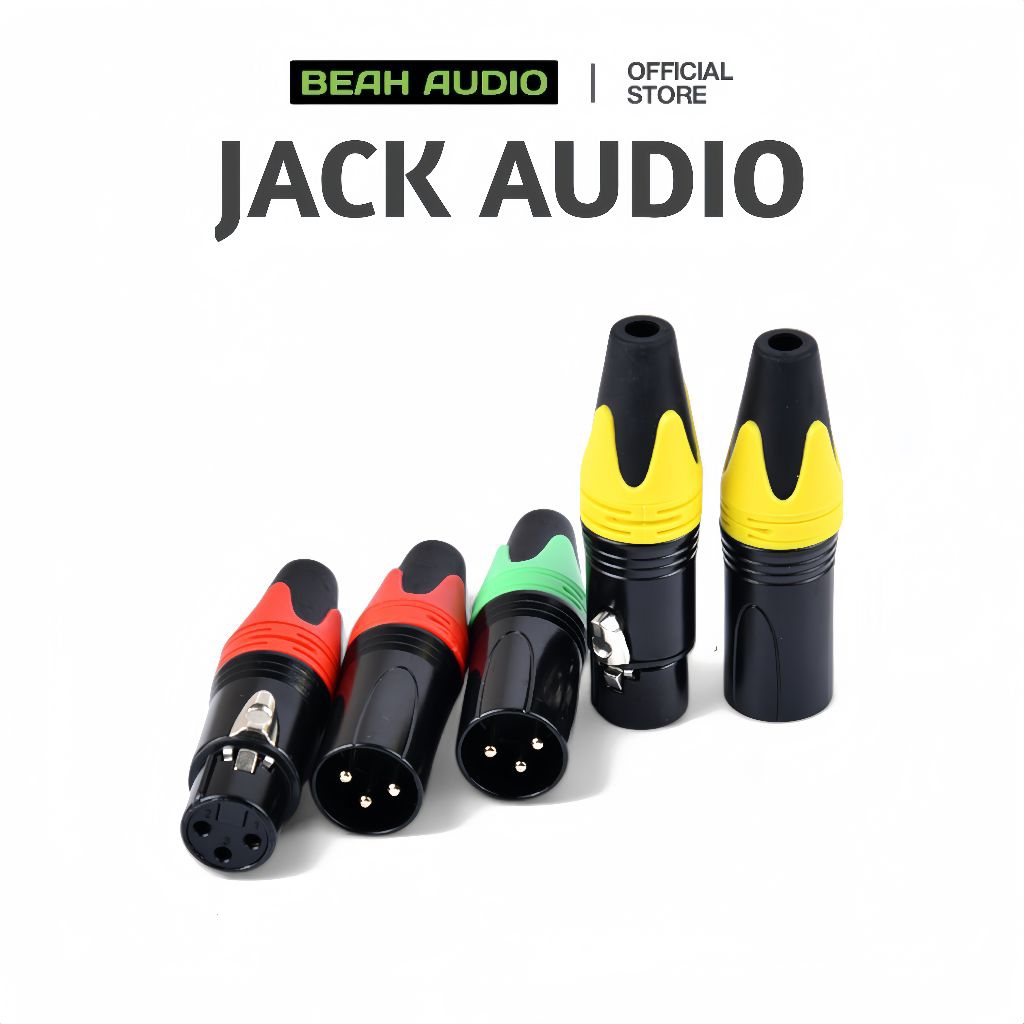 JACK CANON XLR 3 PIN MALE GOLD / SOKET CANON XLR FEMALE