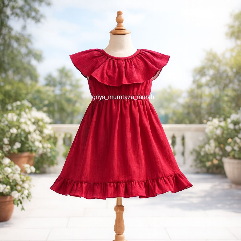 Baju Anak Perempuan Bahan Adem / Jasmine Dress / Baju Pesta Anak 6bulan-7th / Baju Anak Perempuan / 