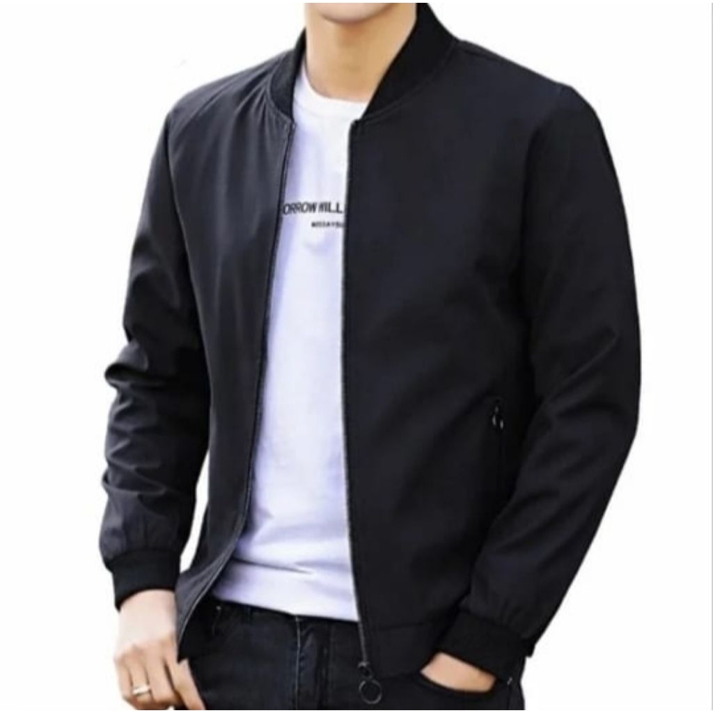 jaket bomber polos jaket casual jaket pria wanita