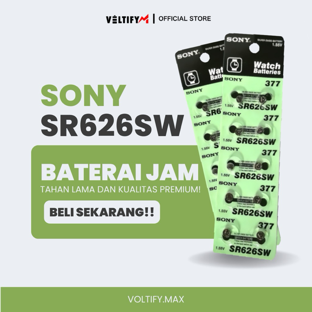 SONY SR626SW BEST SELLER Baterai Jam Tangan Pria & Wanita Termurah Batre Jam Kecil Tahan Lama