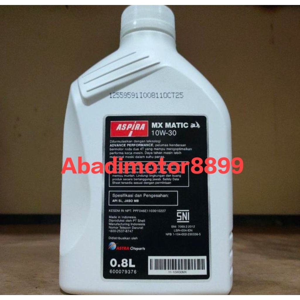 oli motor matic 10w 30