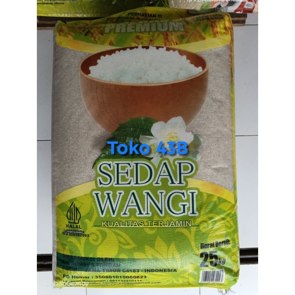 Beras Sedap Wangi 25kg instant Surabaya