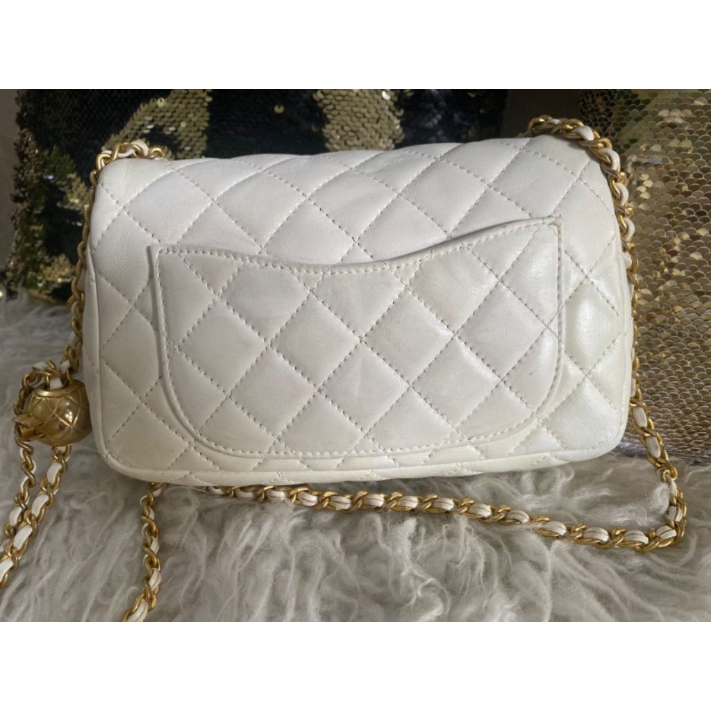 Chanel Mini Rectangular White Bag