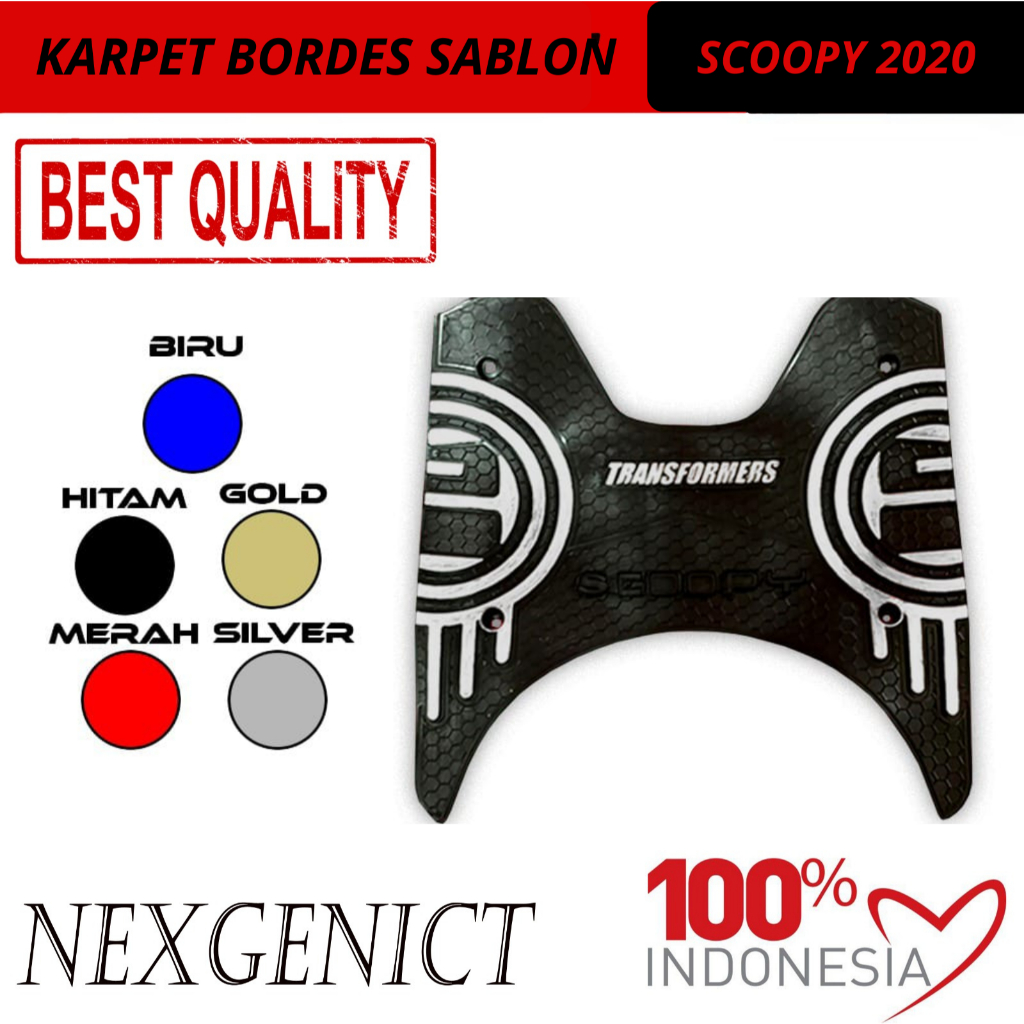 Karpet Motor Scoopy 2020 Karpet Bordes Sablon Scoopy 2020