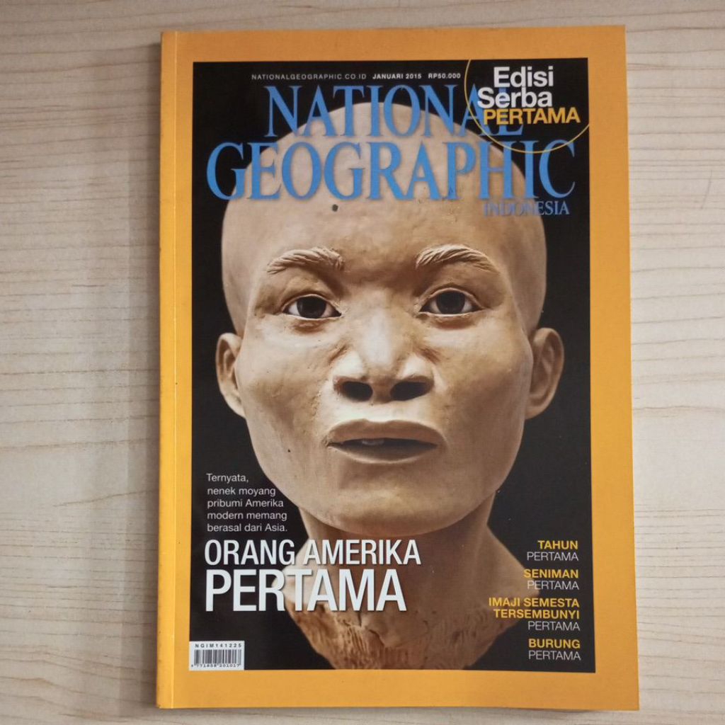 MAJALAH NATIONAL GEOGRAPHIC INDONESIA JANUARI 2015 ORANG AMERIKA PERTAMA