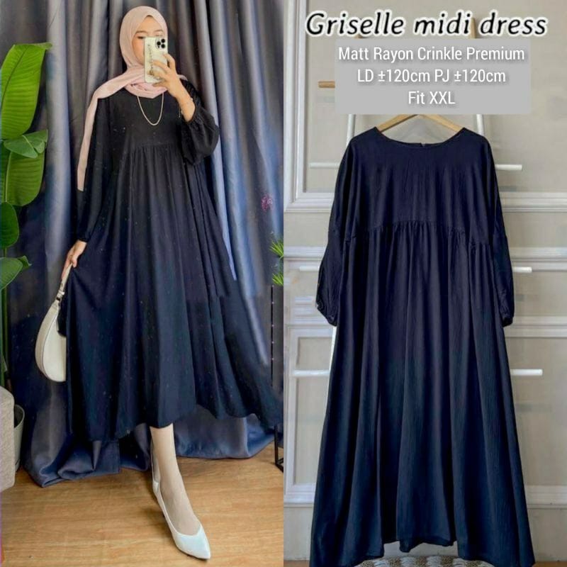 DAVHIA Midi dress rayon twill/midi dress rayon twill jumbo