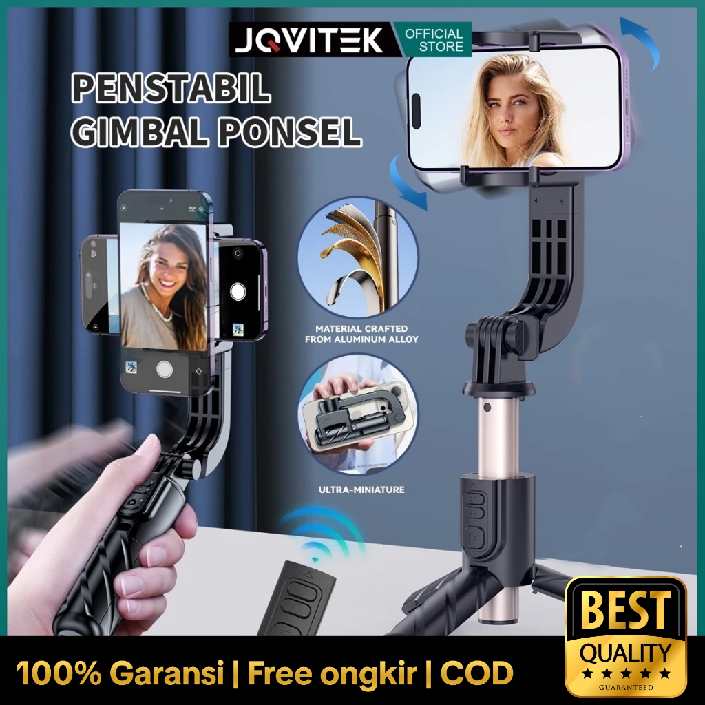 Toop Maakmurr Jqvitek Gimbal HP Stabilizer Handphone Bluetooth Mini Selfie Stick Auto Balance Gimbal