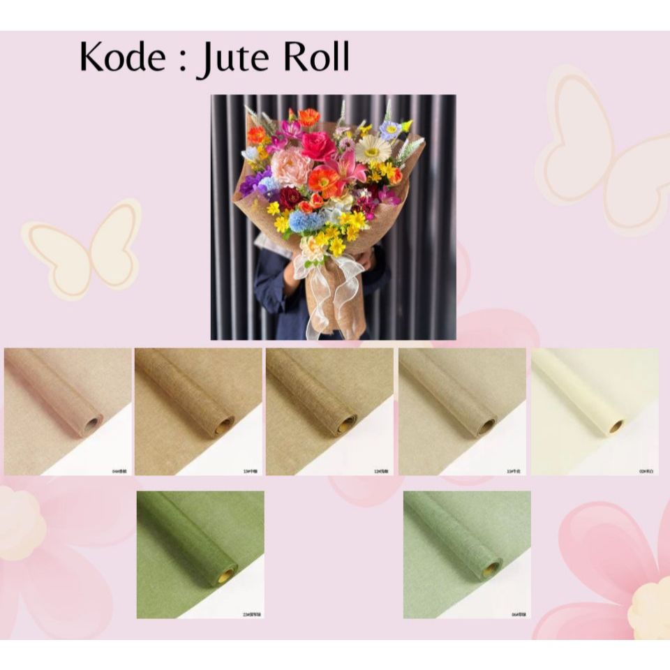 (ROLL) JUTE ROLL/KAIN GONI/BURLAP/WRAPPING BUNGA JUTE ROLL KOREAN