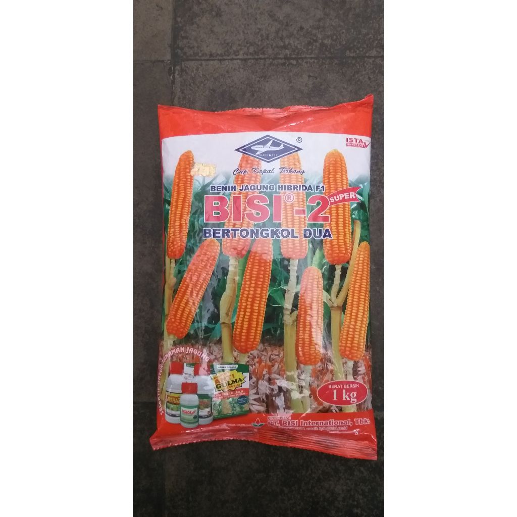 Benih Jagung Hibrida BISI 2 1kg - Bibit Jagung Pakan Ternak Super - Tahan Penyakit & Rendemen Tinggi
