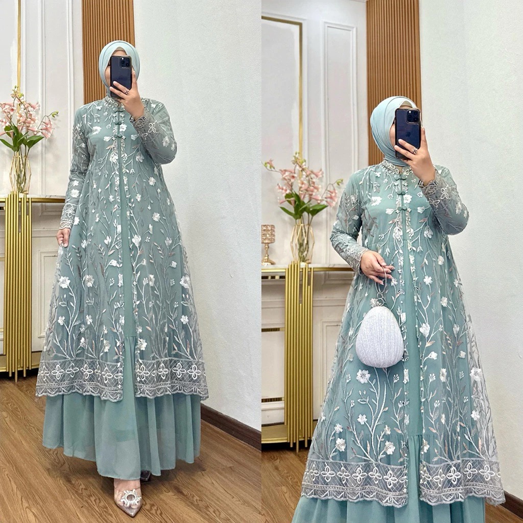 Baju Gamis Wanita Misela Dress BO - Model Kekinian, Bahan Adem, Tersedia Ukuran Jumbo
