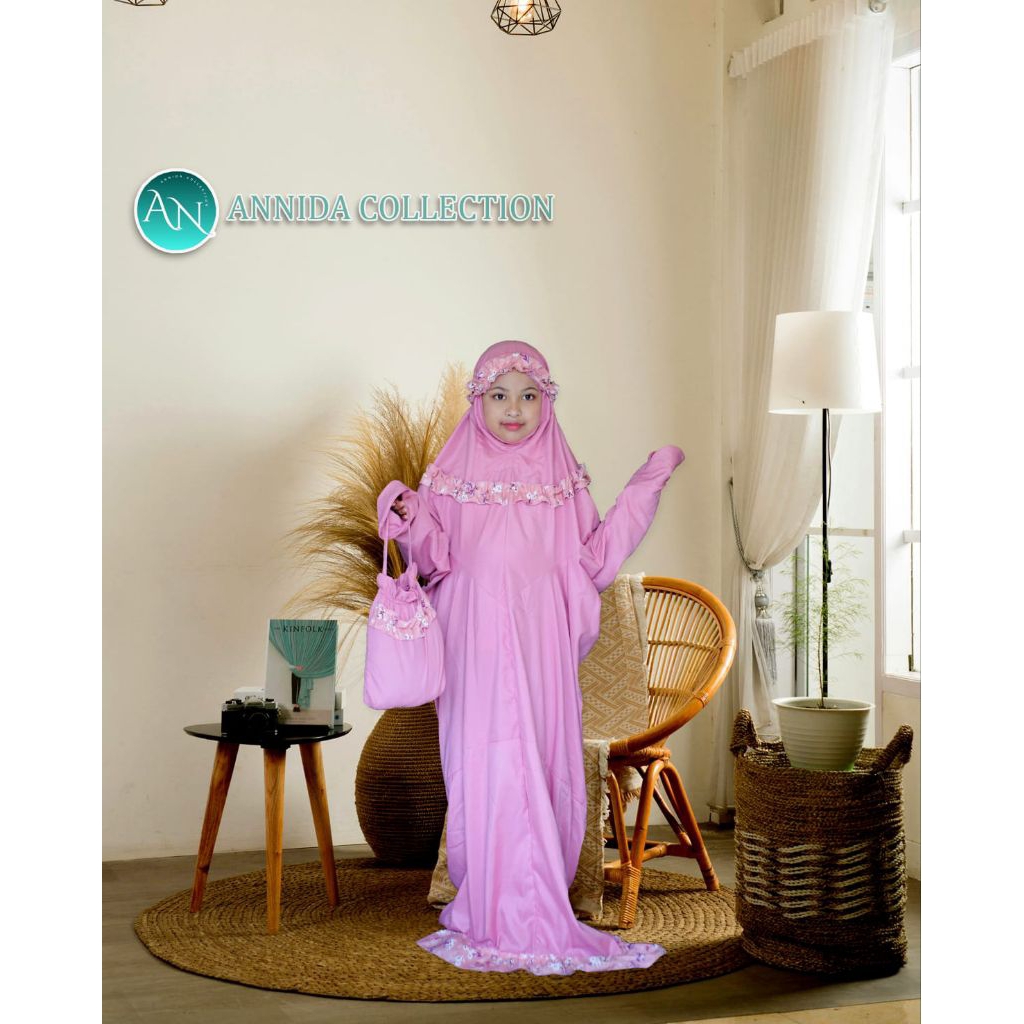 Mukena Terusan Khusus Anak  TK SD Remaja Mukena Santri | Annida