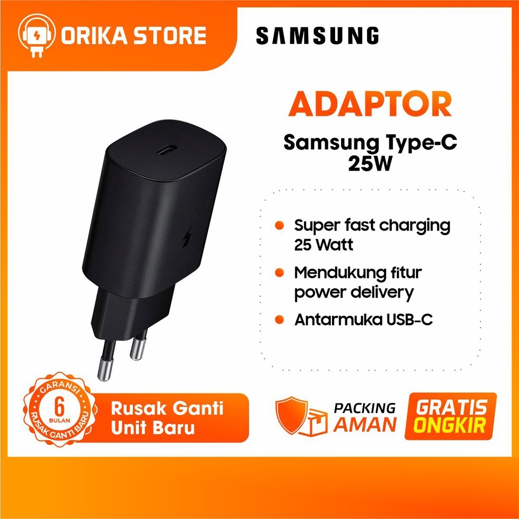 Adaptor Charger Samsung Type C Original 25W