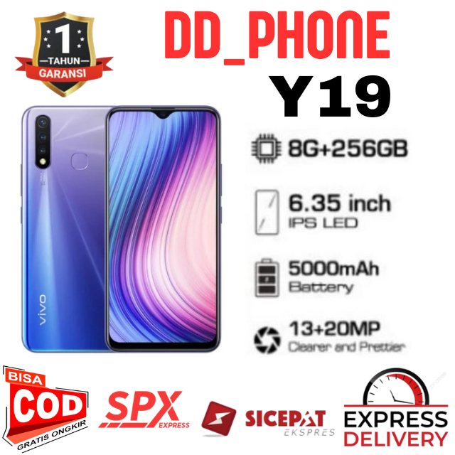 HP VIVO Y19 RAM 8/256GB 4G Android GARANSI 1 Tahun