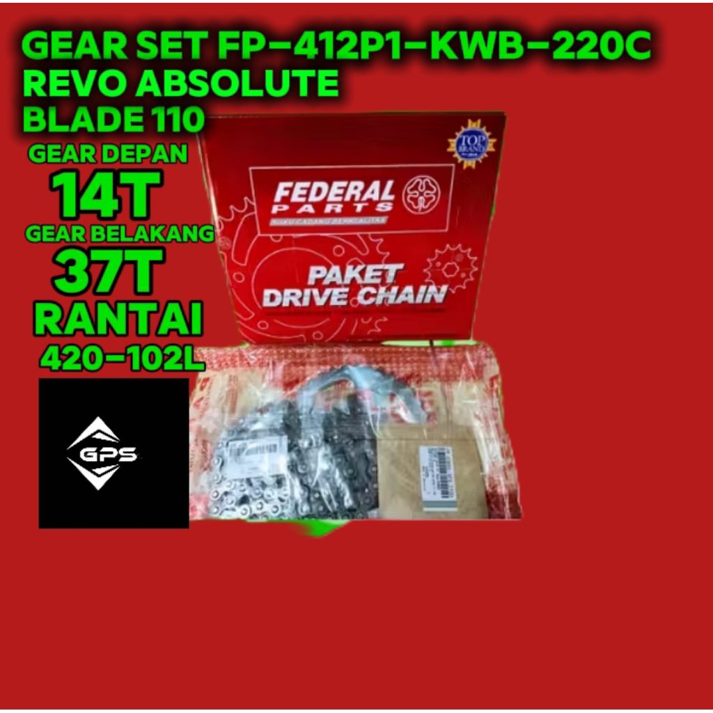 Gear Set Revo Absolute Dan Blade 110 (KWB) Original Federal