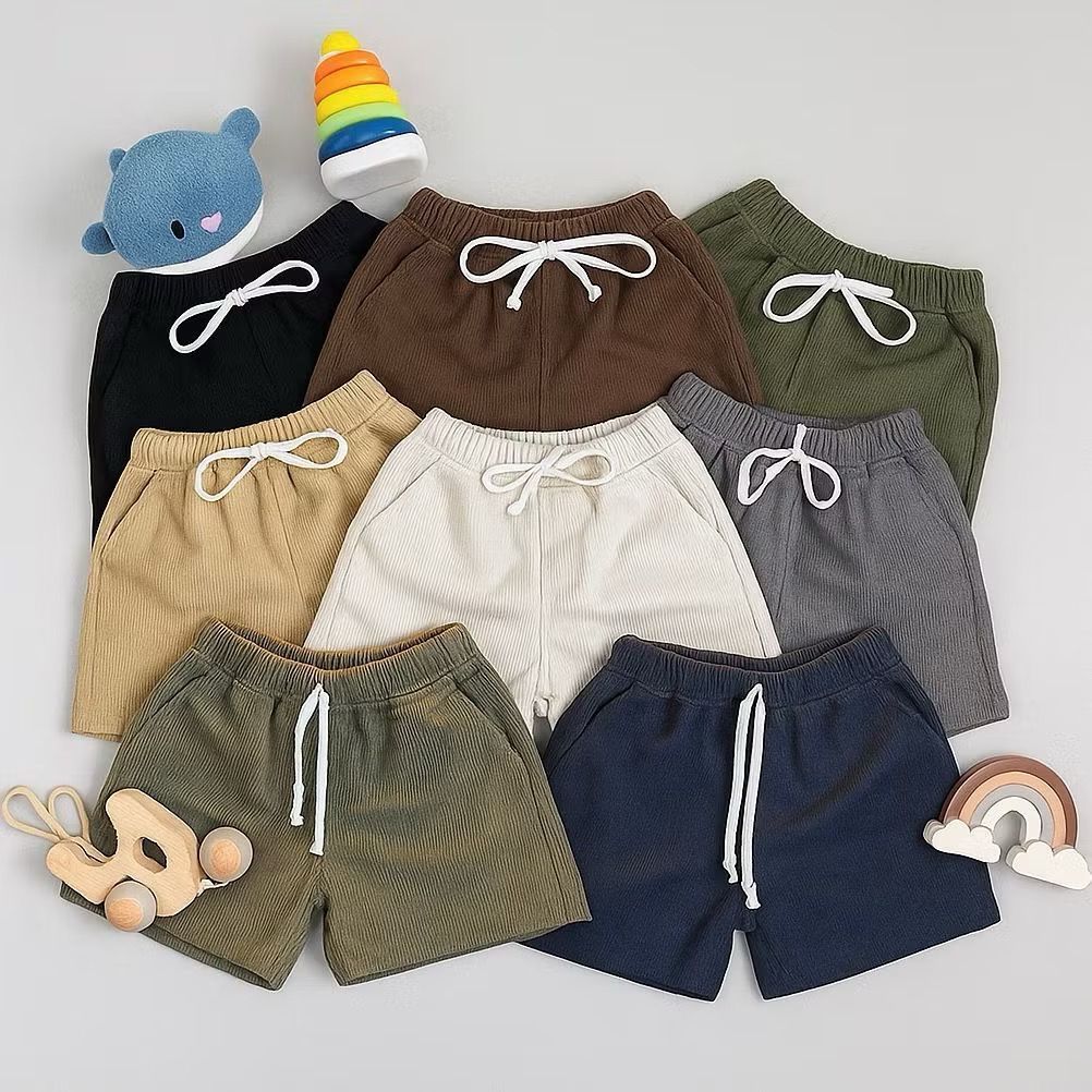 1-10 Tahun Celana Pendek Corduroy Anak Anak Cowo Cewe Unisex Jeans Corduroy