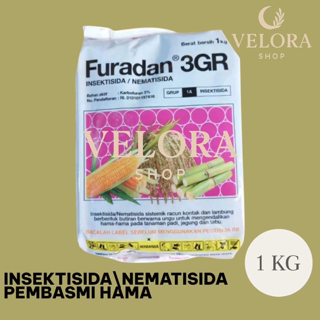 Furadan 3GR 1kg Insektisida Nematisida 1 Kg Puradan Hama Kemasan Asli