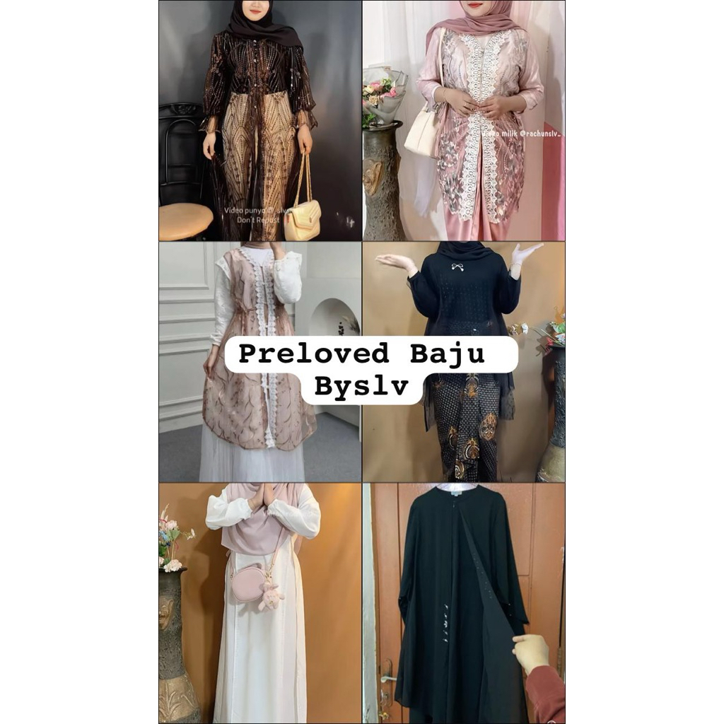 preloved pemakaian sendiri atasan gamis brokat jeans dsb