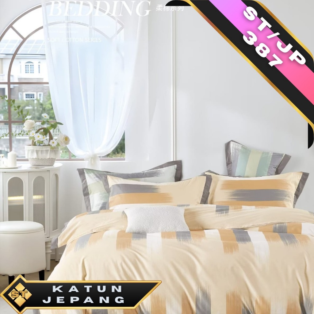 Sprei Katun Jepang Karet Keliling Ukuran 160x200