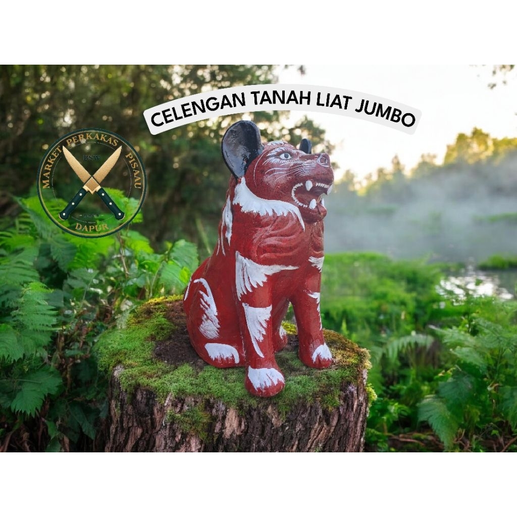 CELENGAN MACAN BESAR terbuat dari tanah liat