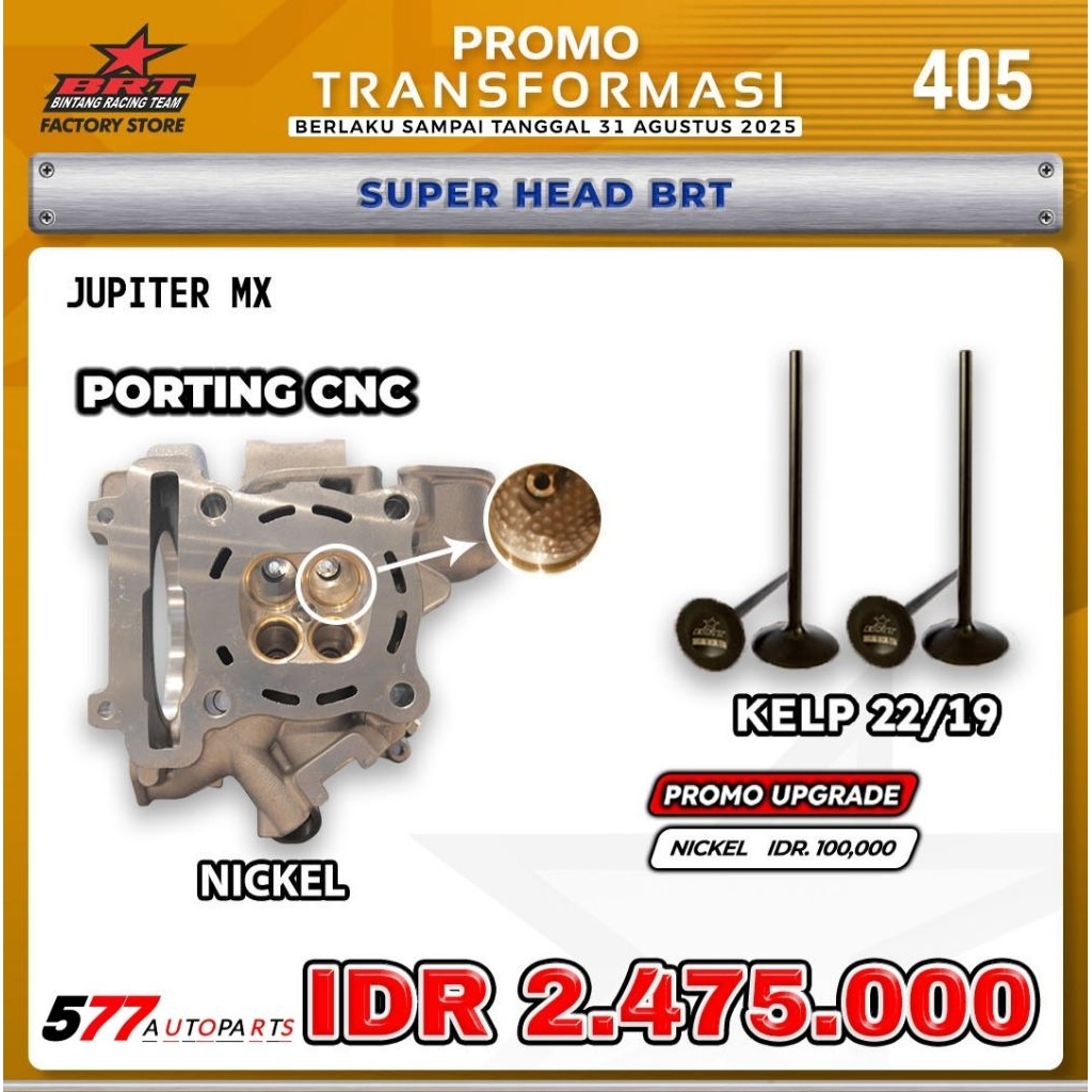 Paket BRT Head Albronze Porting CNC Jupiter Mx, Vision