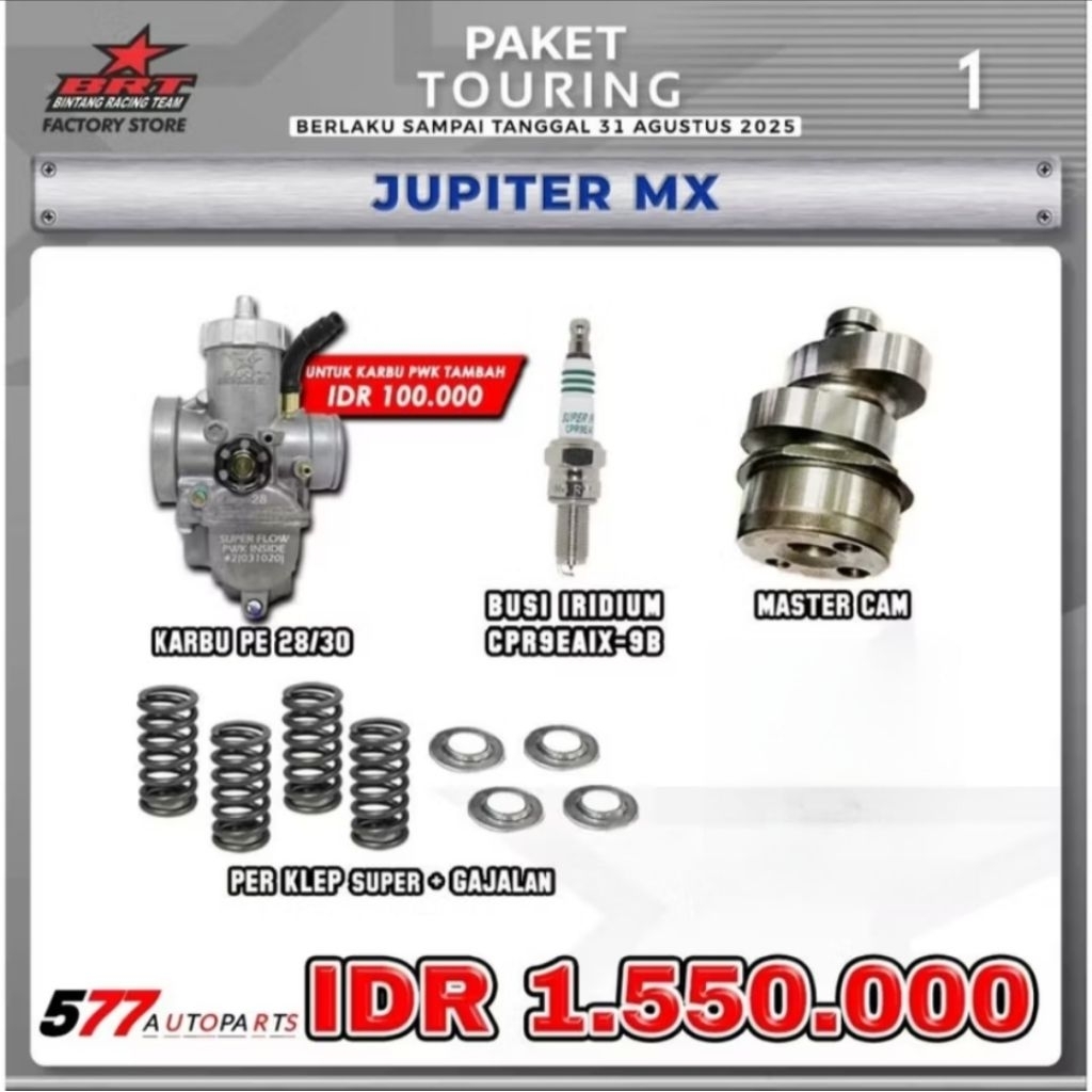 Paket Touring 1 BRT Jupiter Mx, Mx King, Vixion, R15, Xabre