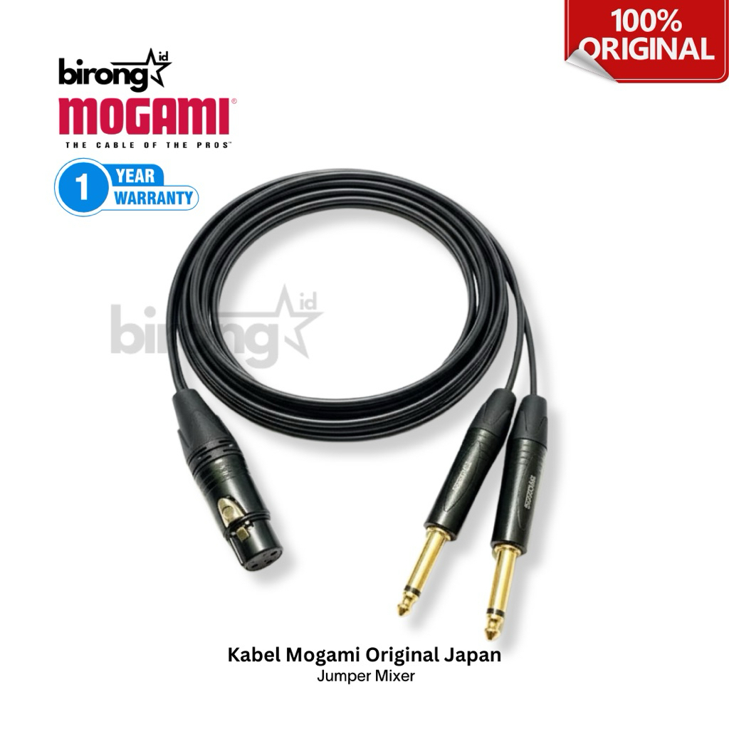 Double Akai 6.5mm to XLR Female Kabel Mogami 2947 Original Japan Low Noise Garansi 1 Tahun