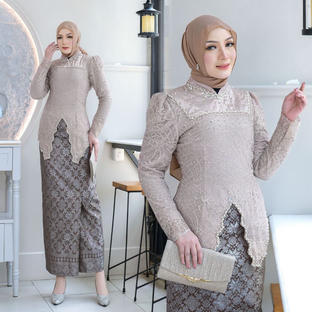 { Toko.Sky } Setelan Kebaya Sanila/Setelan Kebaya Wisuda/Setelan Kebaya Remaja Modern