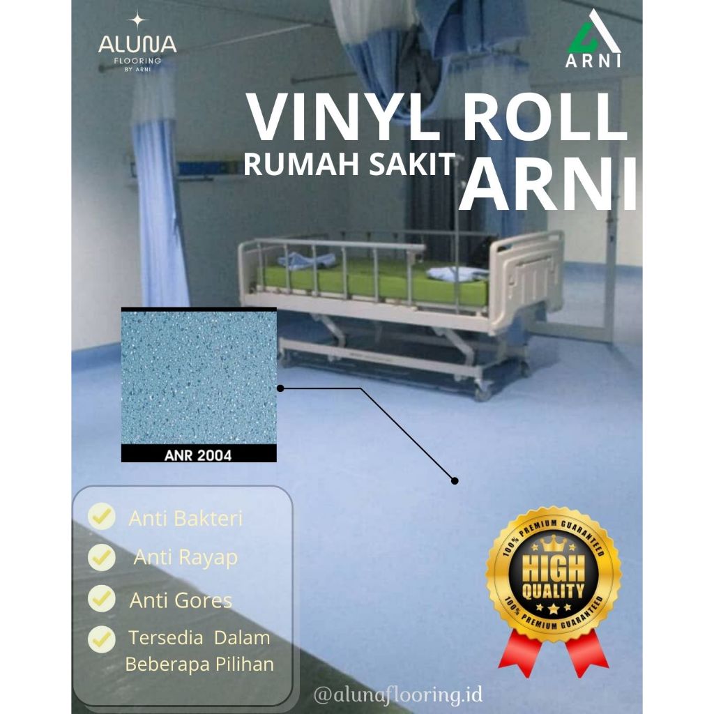 Vinyl Roll Lantai ARNI Tebal 2mm | Vinyl Lantai Rumah Sakit | Vinyl Lantai Anti Bakteri