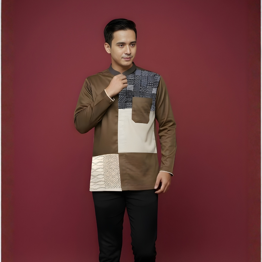 Baju Koko Pria Olive ALACHWAN Atthara Olive