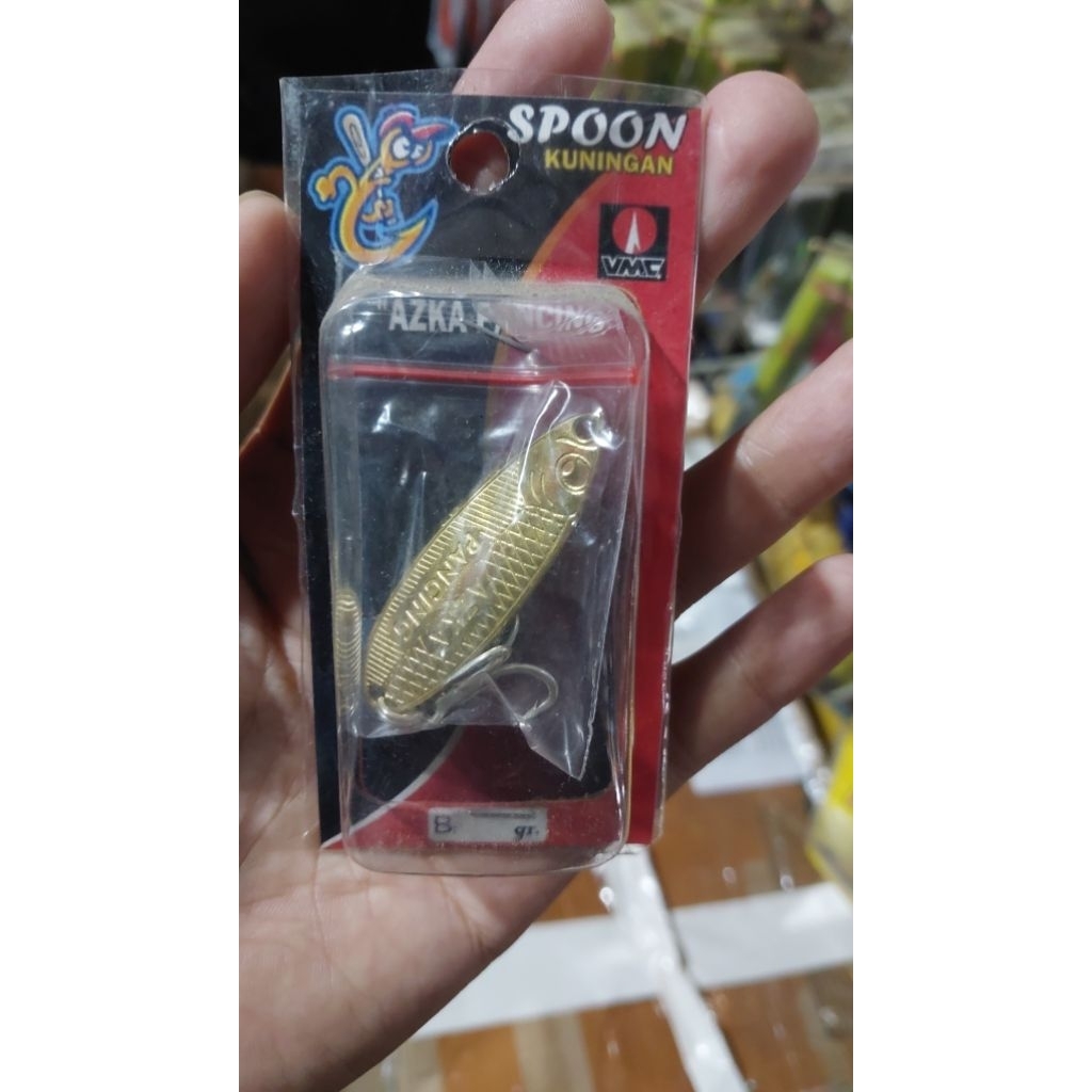Spoon kuningan Azka pancing