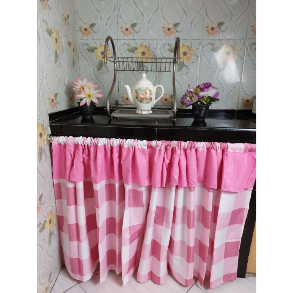Gorden Kolong Dapur Dengan Aneka Motif - Gorden Kolong Desain Unik - Gorden Dapur Kolong Bawah Gamba