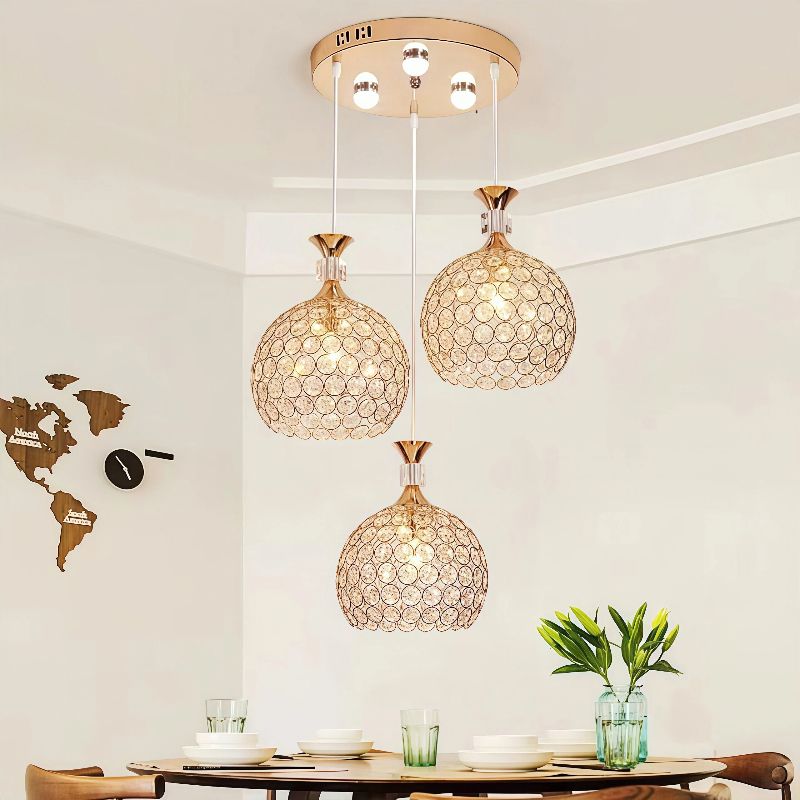 lampu gantung kristal ruang tamu hias modern minimalis mewah dekorasi lampu ruang tamu lampu gantung