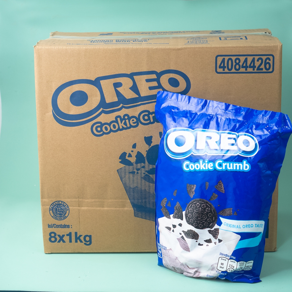 Oreo Crumb Cookie 1 KG - Bubuk Kasar Biskuit Asli, Tanpa Krim, Cocok untuk Toping