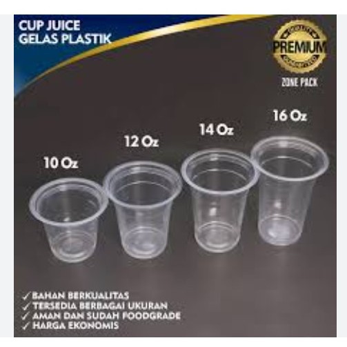 KemasanYA 50PCS CUP CHERIA CUP DATAR CERIA ES TEH CUP 10oz 12oz 14oz 16oz CUP MINUMAN CUP ES CUP MIN