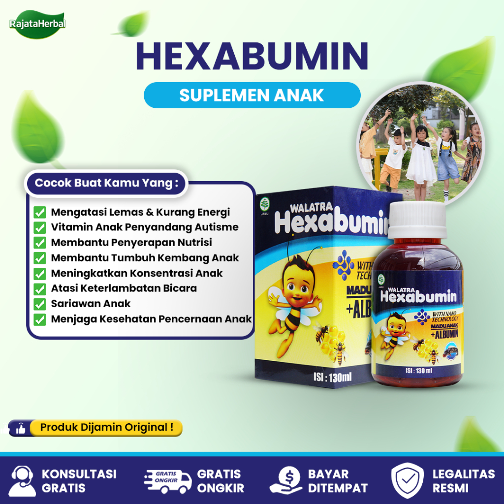 Walatra Hexabumin Madu & Albumin Obat Sindrom Anak, Sindrom Down, Obat Untuk Anak Autisme