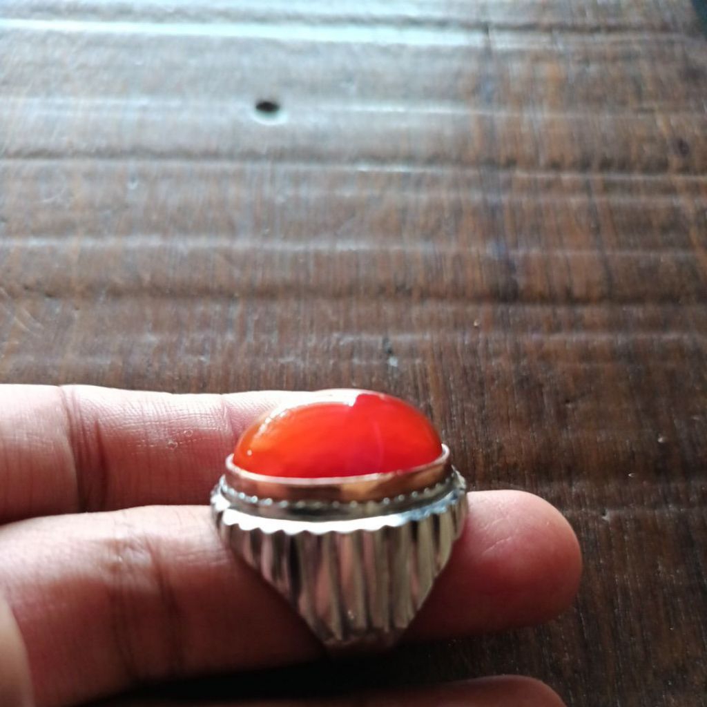 batu pandan merah kecoklatan sisik betok