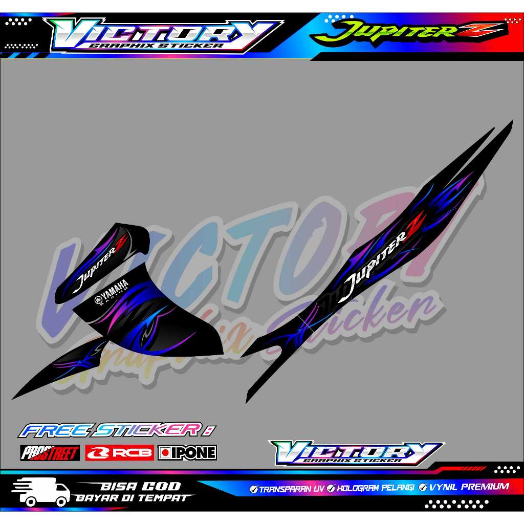STRIPING VARIASI YAMAHA JUPITER Z BURHAN / STICKER LIST VARIASI MOTOR JUPITER Z BURHAN
