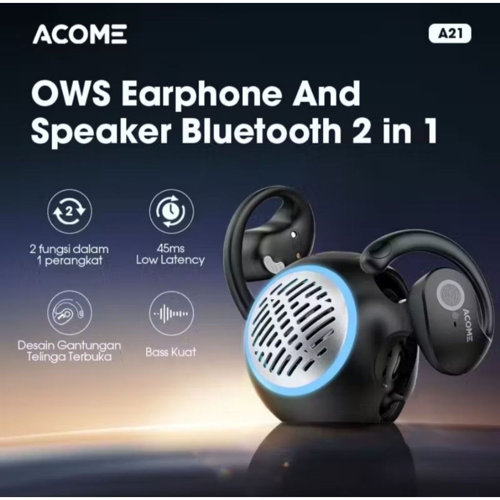 Acome 2in1 tws A21 OWS & Speaker Bluetooth