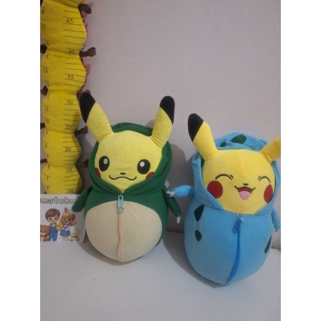 Boneka pikachu kostum pokemon center